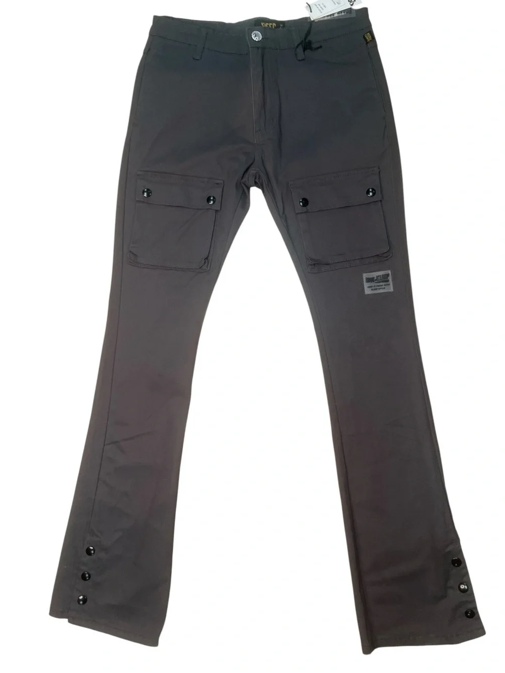Sz 34 cargo pockets stacked casual pants